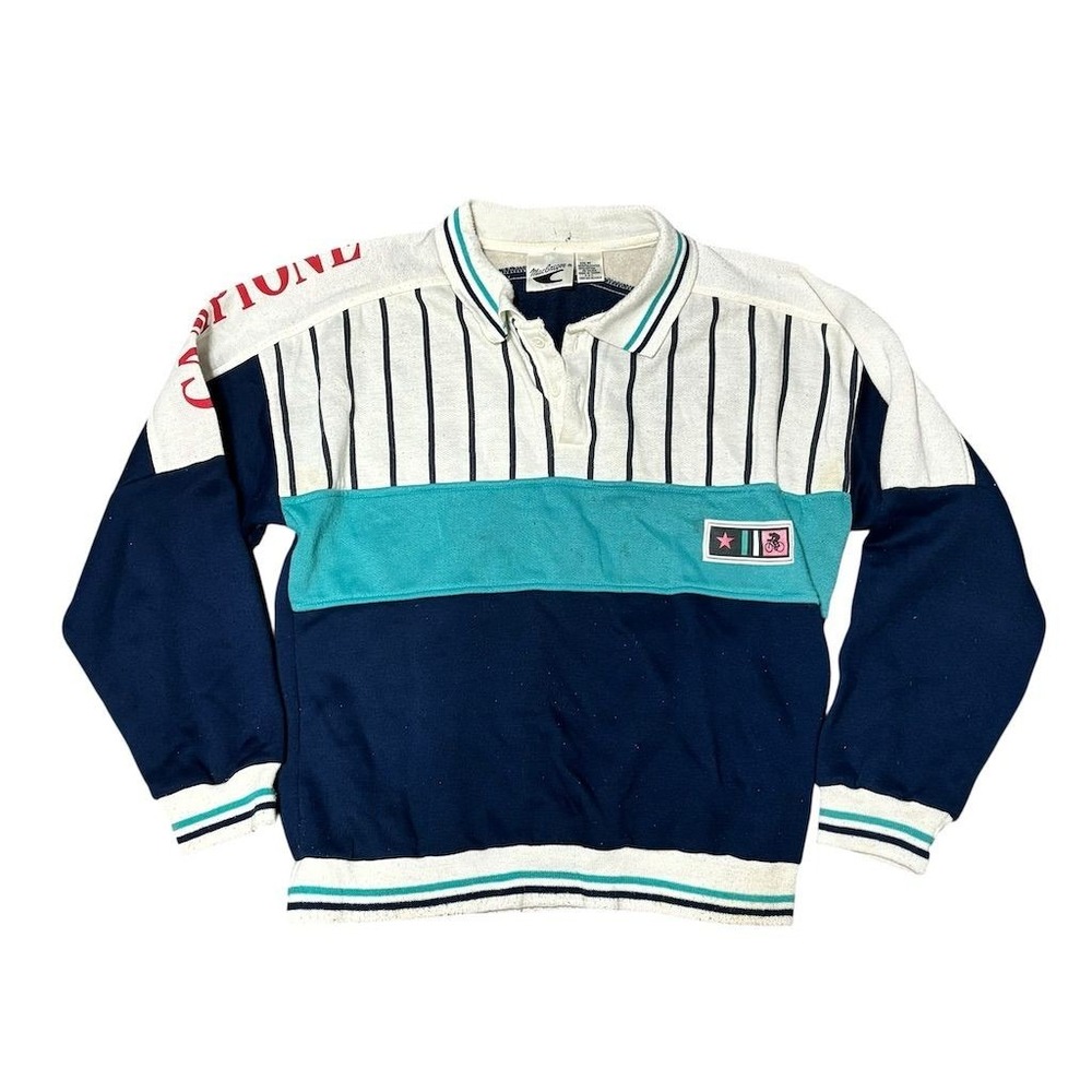 Vintage McGregor Campione Cycling‎ Sweater Blue White Men's M Pullover